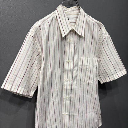 ISSEY MIYAKE Cotton Stripe S/S Shirt White