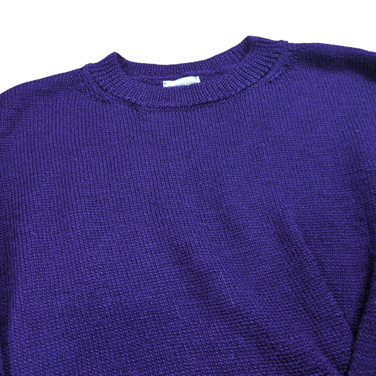 DRIES VAN NOTEN Front Design Wool Sweater Size S