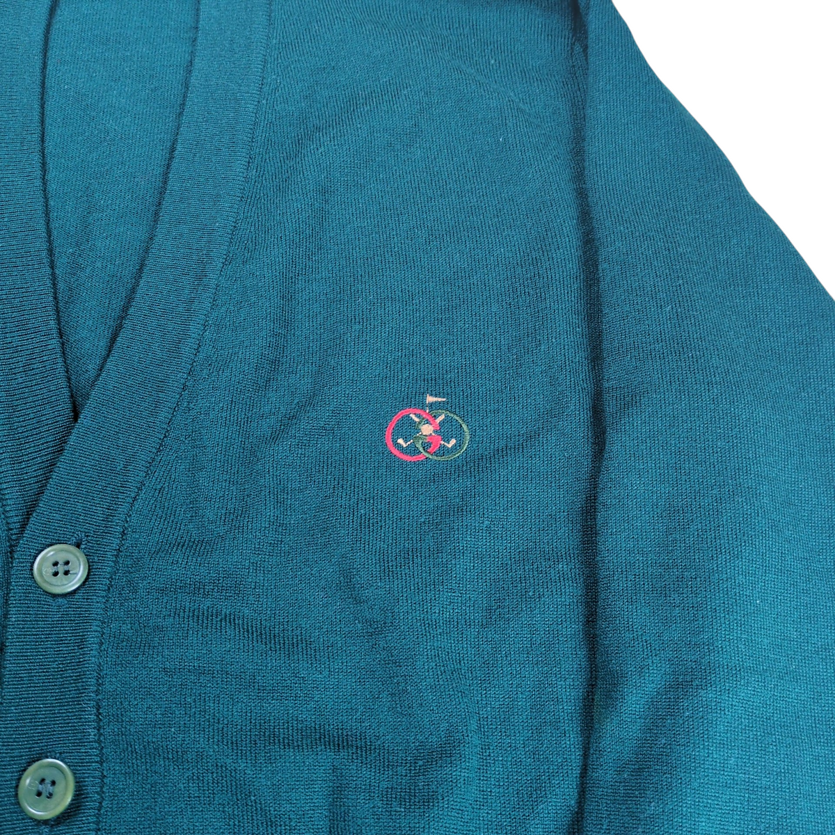 Gucci 1970's GG Logo Embroidered Web Line Cardigan Size 48