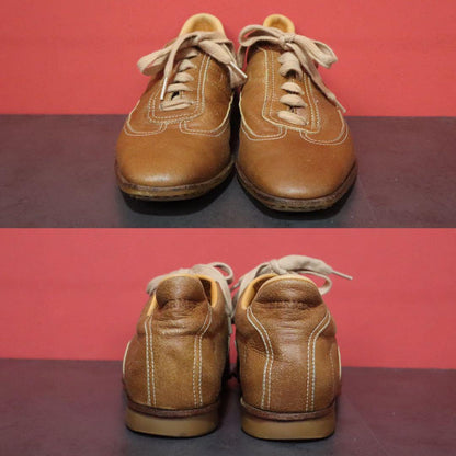 Hermes Quick H Embroidery Leather Sneakers Beige Size 36
