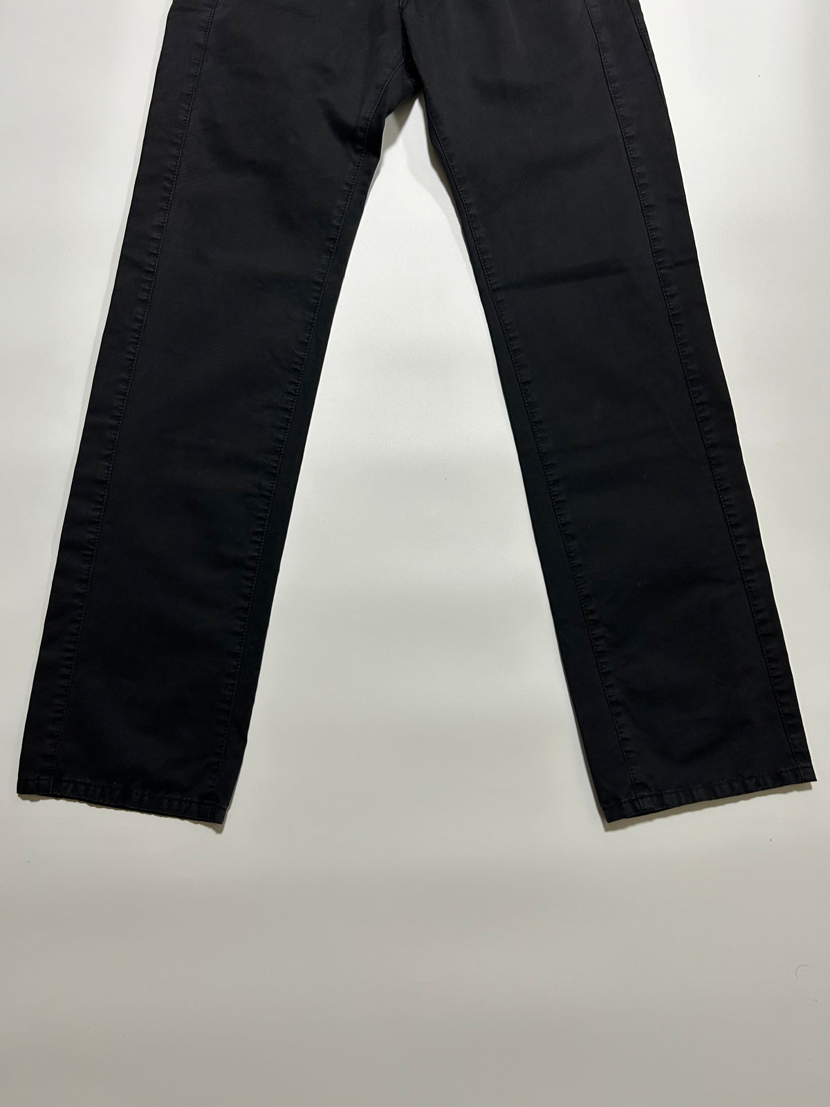 NEIL BARRETT 2000s Deformed Cotton Trousers Black Size 30