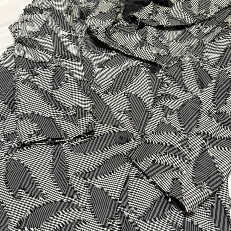 HaaT ISSEY MIYAKE 2019AW Leaf Pattern Long Coat Size 4