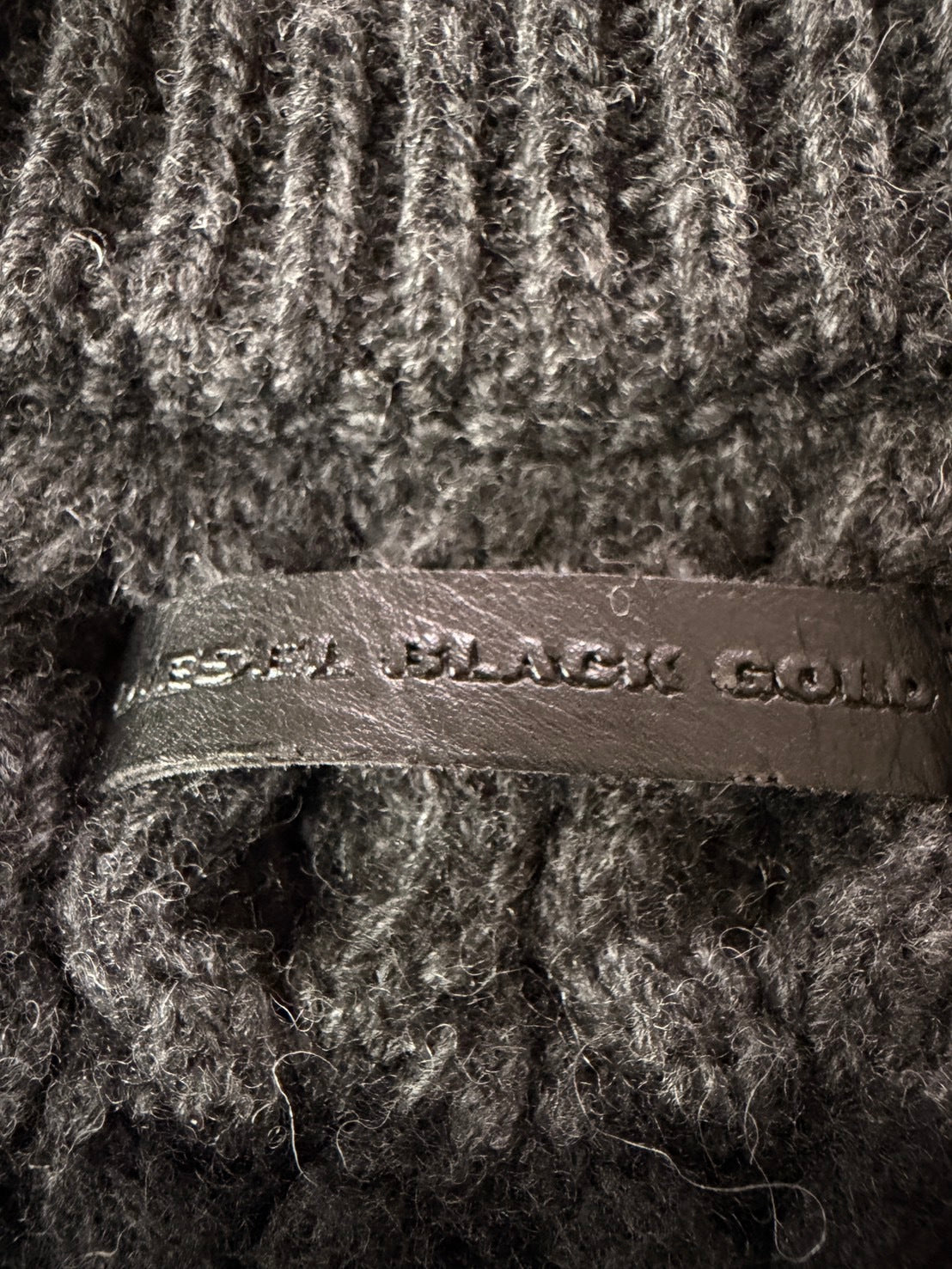 DIESEL BLACKGOLD Virgin Wool Border Low Gauge Knit
