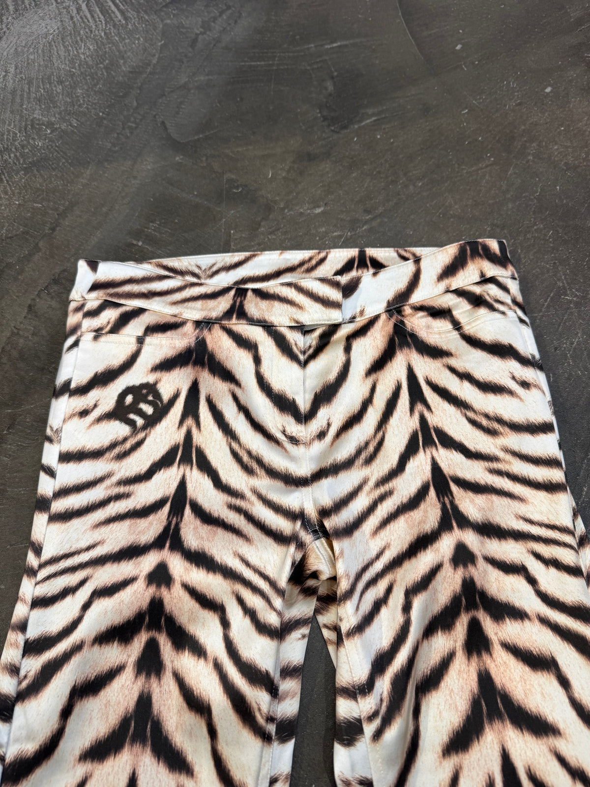 Room SERVICE Light Gold Tiger Print Pants Size S