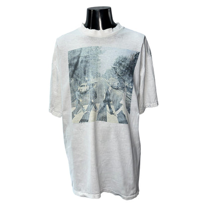 BEATLES 90s Vintage 1990 "Abbey Two-Sided T-Shirt Size XL
