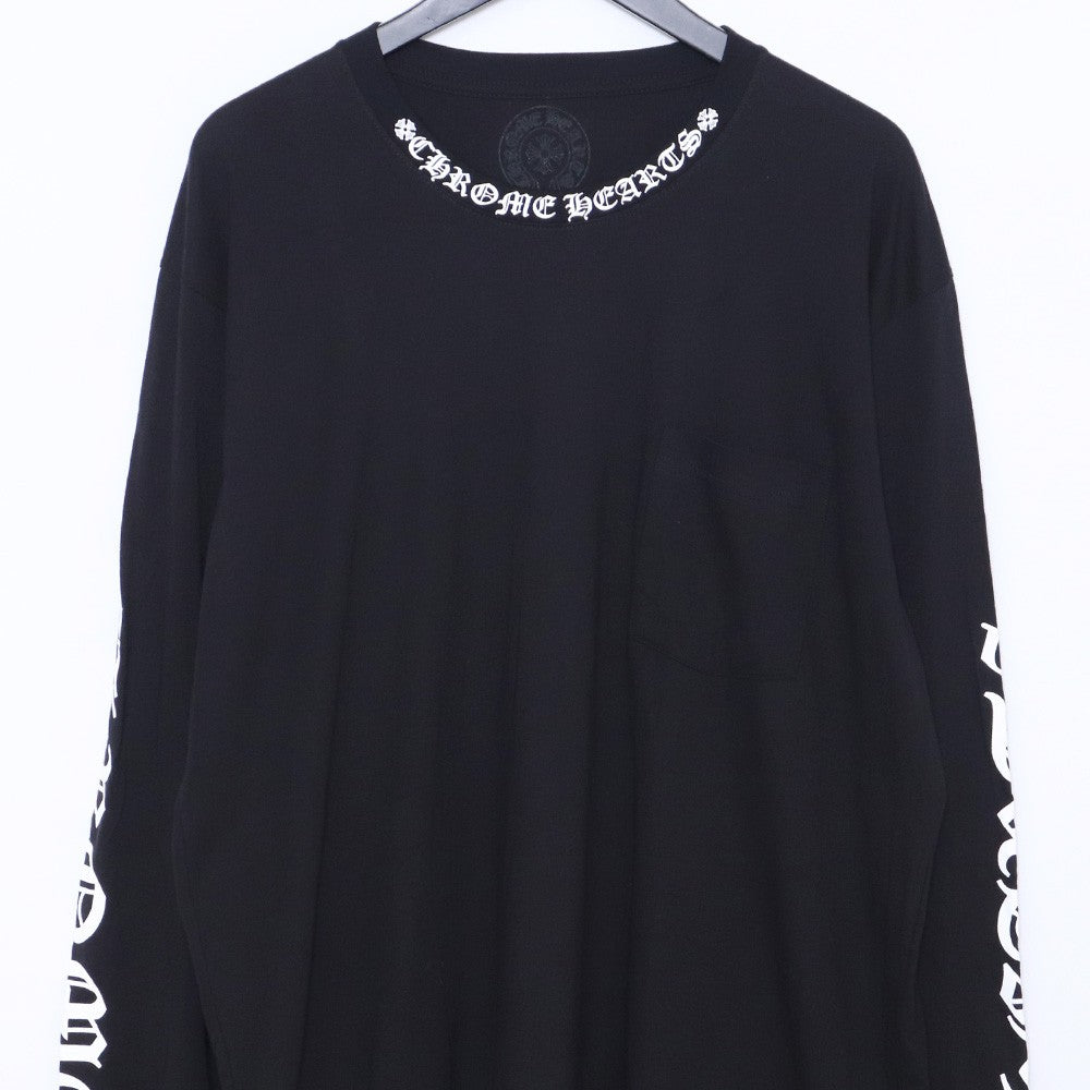 Chrome Hearts Neck Logo Long Sleeve Pocket Tee Size L