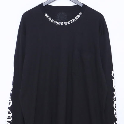 Chrome Hearts Neck Logo Long Sleeve Pocket Tee Size L