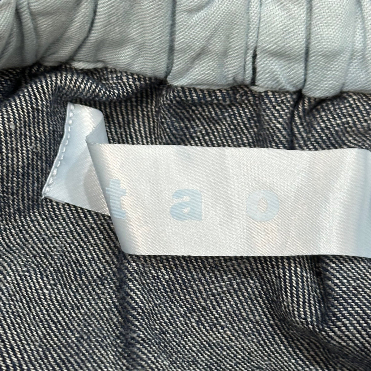 TAO 24SS Cotton Linen Denim Elastic Waist Pants Size FREE