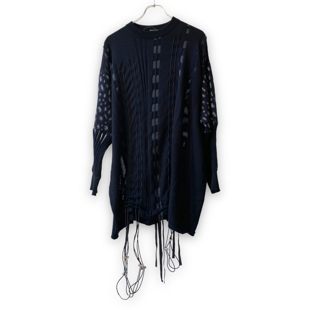 KIDILL 21SS Drawcord Knit Sweater Black Free Size