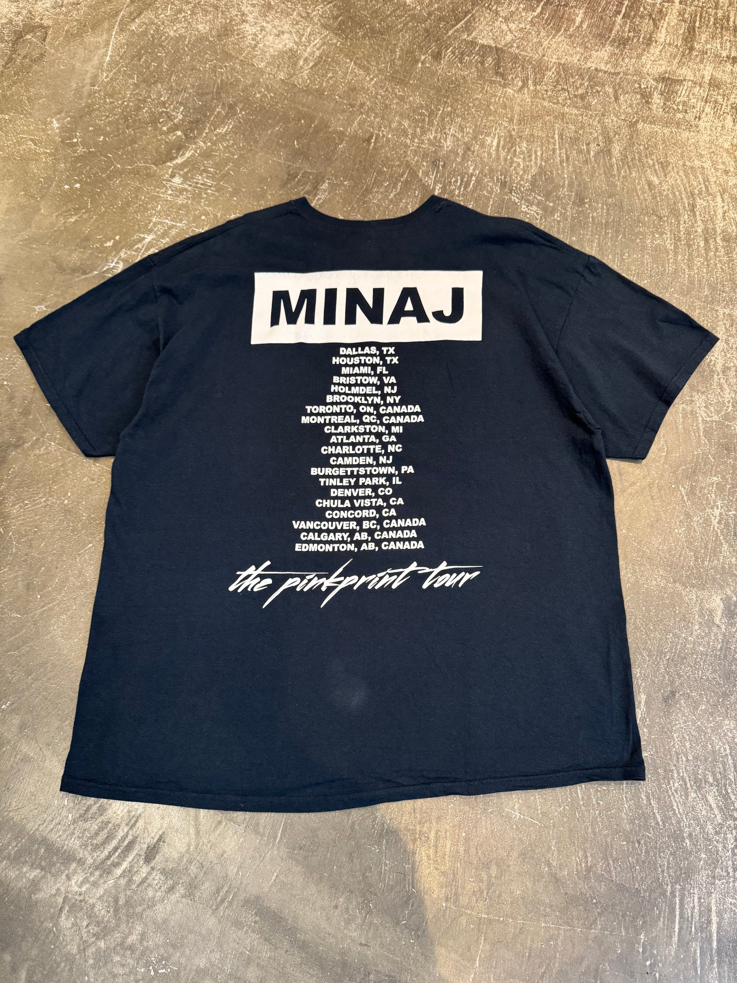 Vintage Black Cotton Nicki Minaj TEE Size XXL