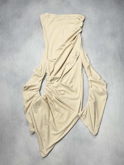 Jean Paul GAULTIER FEMME 1990s High Neck Knit Beige Size XS