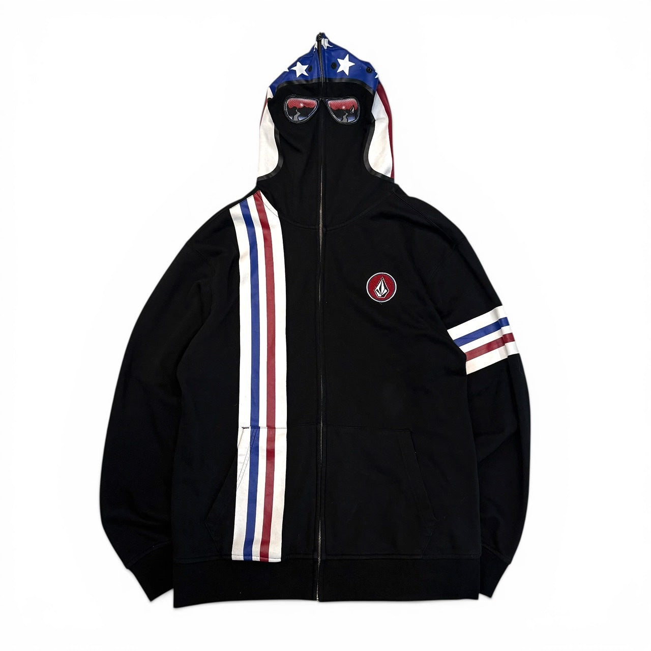 Volcom Black Balaclava Zip Hoodie Size L/G