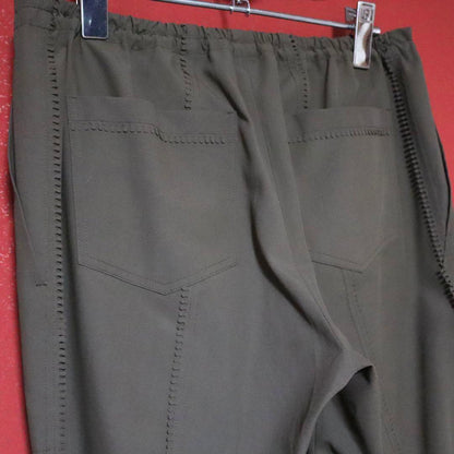 Vintage Pleats Please Green Slit Stitch Pleats Pants Size 1