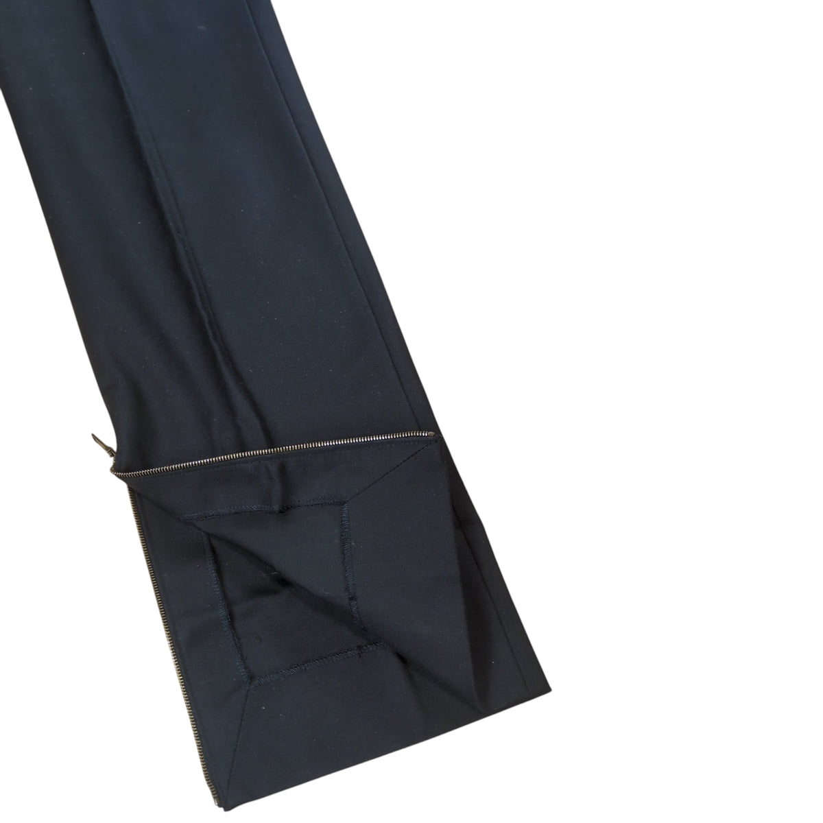Celine Side Zip Center Press Cotton Trousers Black Size 40