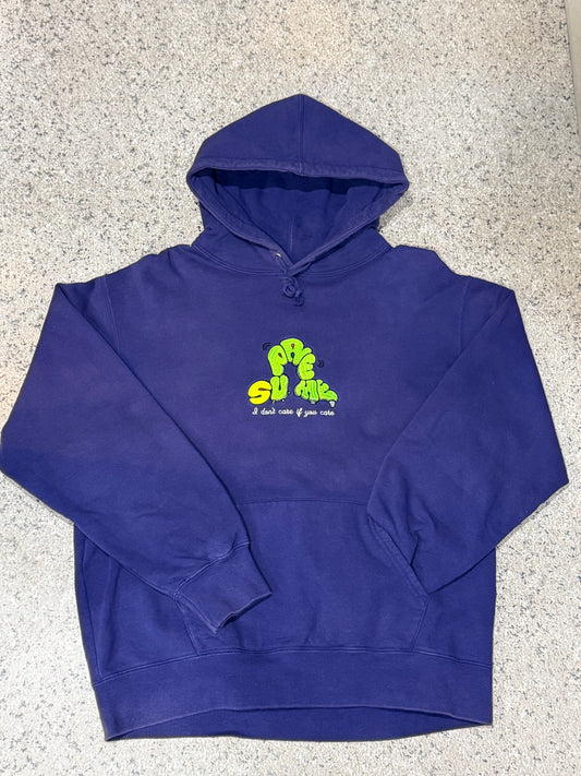Supreme Don't Care Hooded Sweatshirt Purple Size M