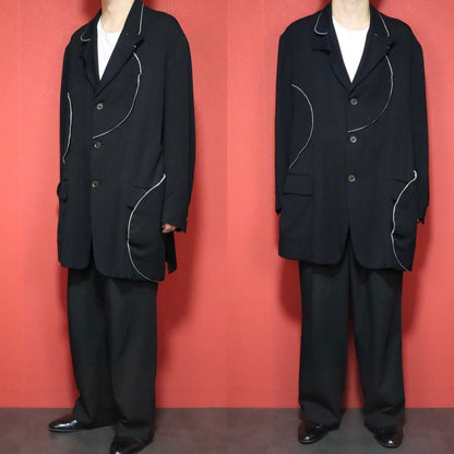 Yohji Yamamoto 06SS Asymmetrical Chesterfield Coat Size 2