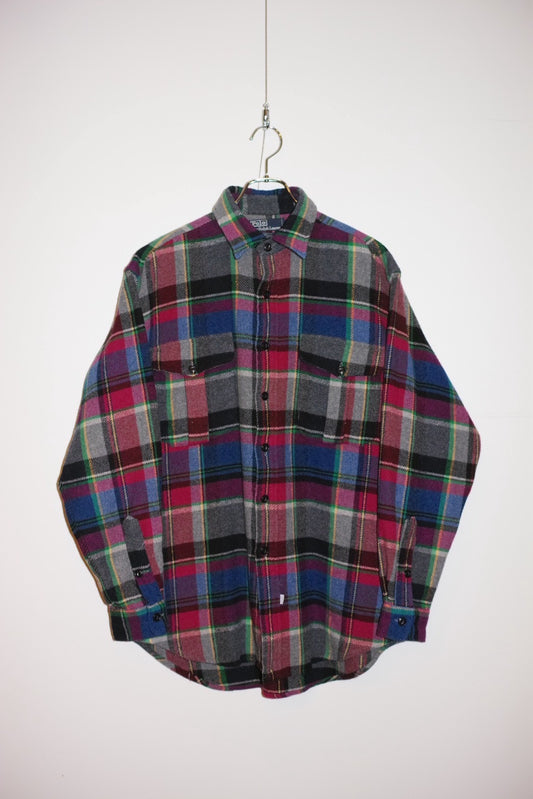 Polo Ralph Lauren 90s Wool Blend Plaid Shirt Size M