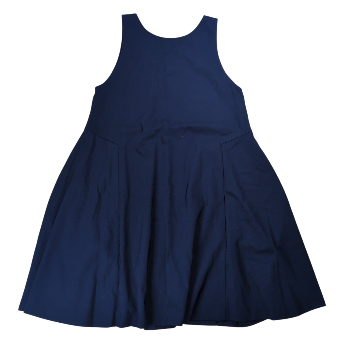 Y's Navy Wool Gabardine No Sleeve One Piece