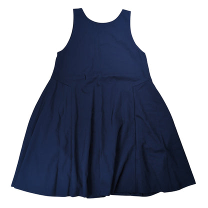 Y's Navy Wool Gabardine No Sleeve One Piece