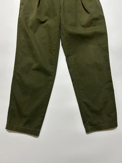 MARITHE FRANCOIS GIRBAUD 80s Olive Chino Trousers Size S
