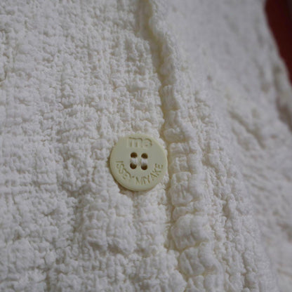 me ISSEY MIYAKE Wrinkle Popcorn Blazer White Size FREE