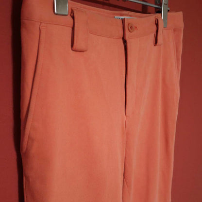 Issey Miyake Pink Straight Cotton Stretch Chinos Size 2