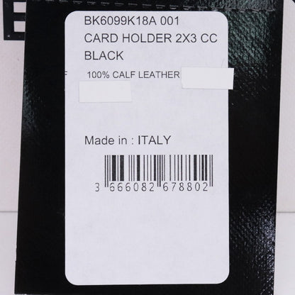 GIVENCHY 4G Plaque Grained Leather Card Holder Black Card Case Size F