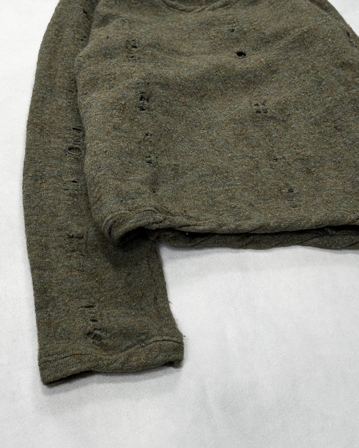 MIHARA YASUHIRO Churchill Branch Distressed Wool Knit Size S