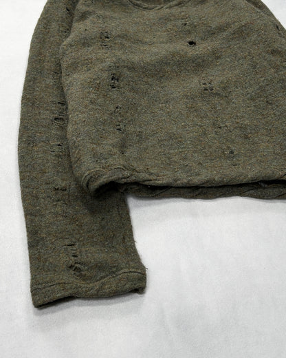 MIHARA YASUHIRO Churchill Branch Distressed Wool Knit Size S