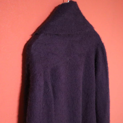 ISSEY MIYAKE 03AW Cashmere Shawl Collar Coat Purple Size 2