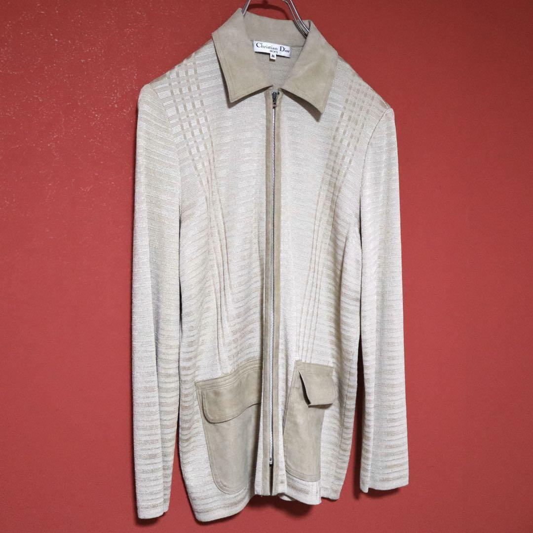 Christian Dior 3D Leather Trim Jacket Size M