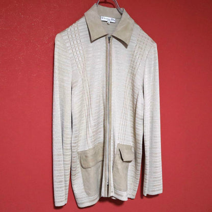 Christian Dior 3D Leather Trim Jacket Size M