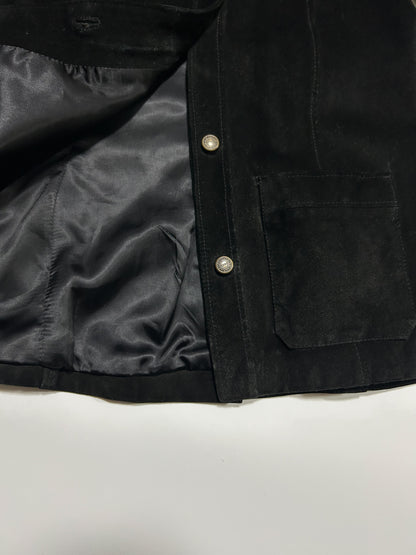 KATHARINE HAMNETT 90s Suede Jacket Black Size M