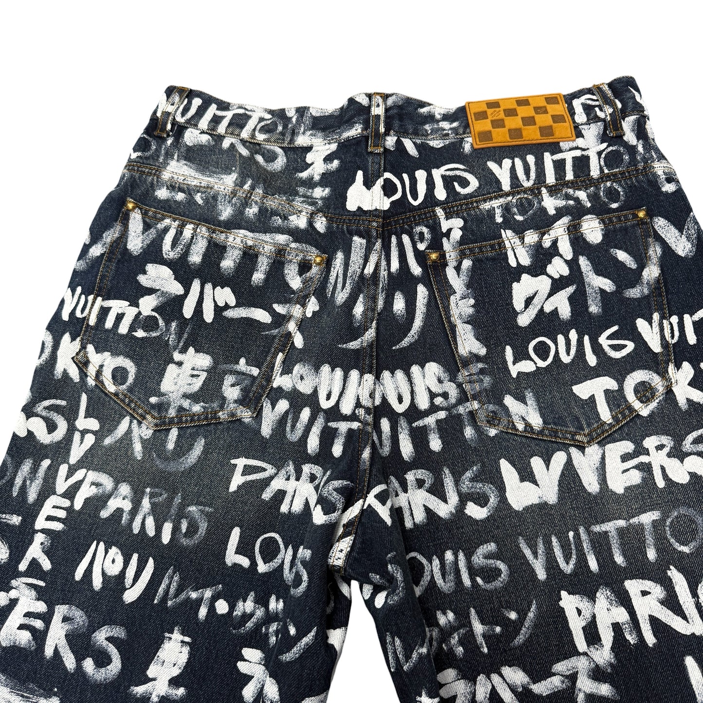 LOUIS VUITTON 25AW NIGO x Pharrell Denim Pants Size 30