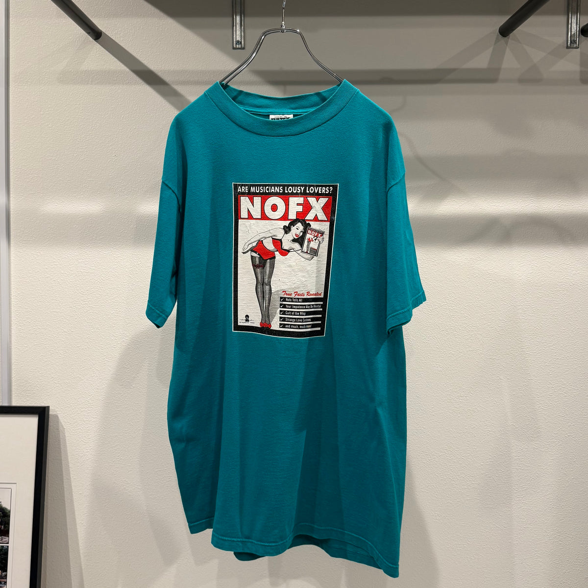 NOFX band tee Vintage 90s band graphic tee Green Size L