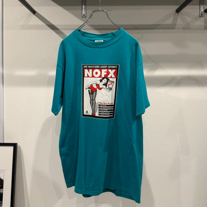 NOFX band tee Vintage 90s band graphic tee Green Size L