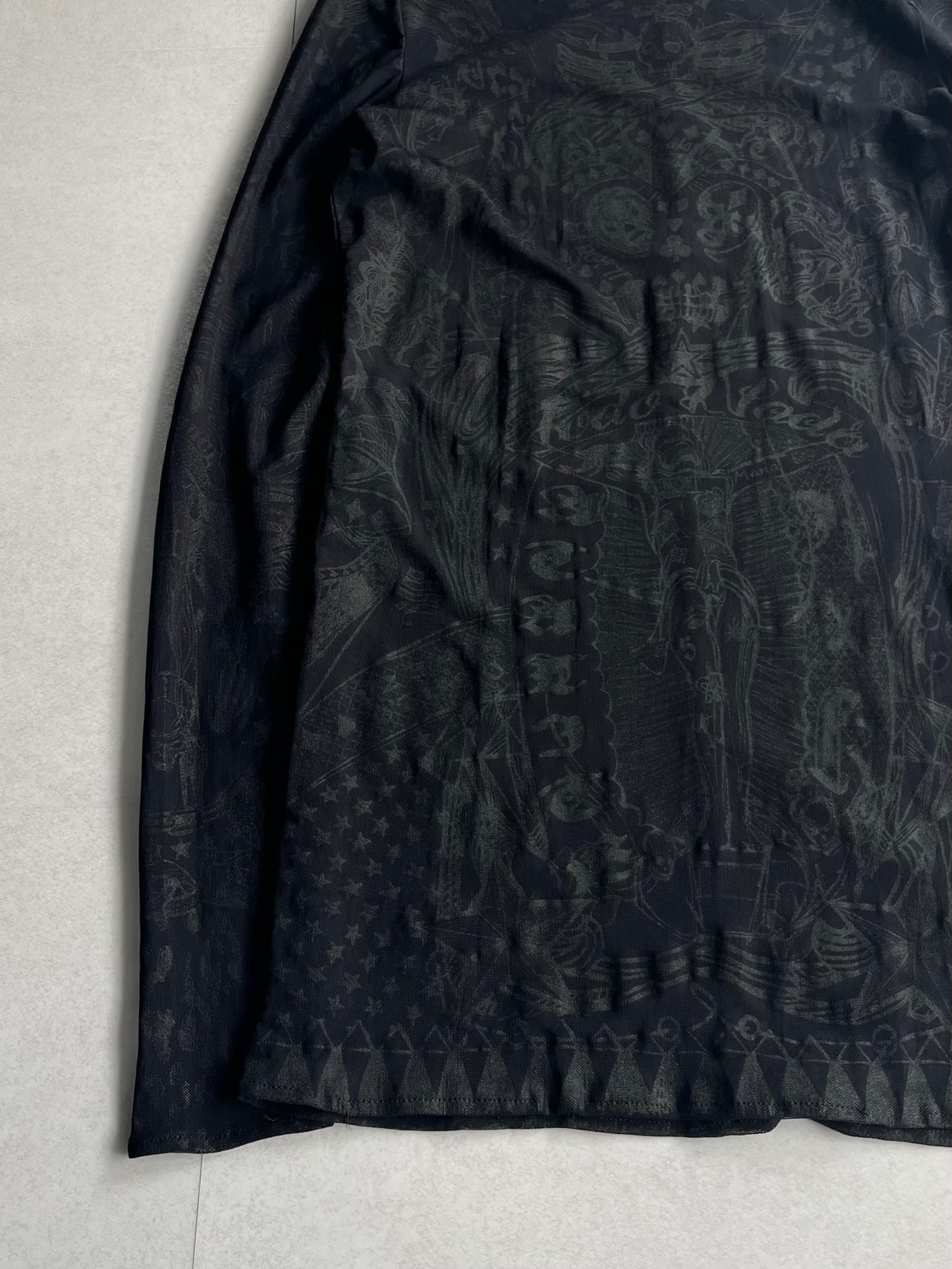 Givenchy Black See-Through Henley Shirt Size XXS
