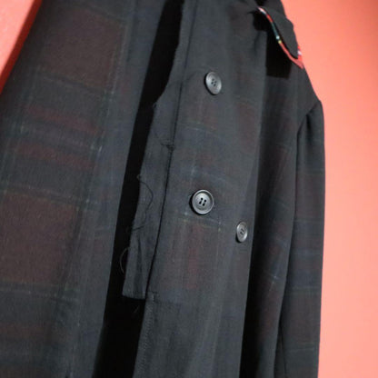 LIMI feu 23AW Layered Check Double Coat Black Size 2