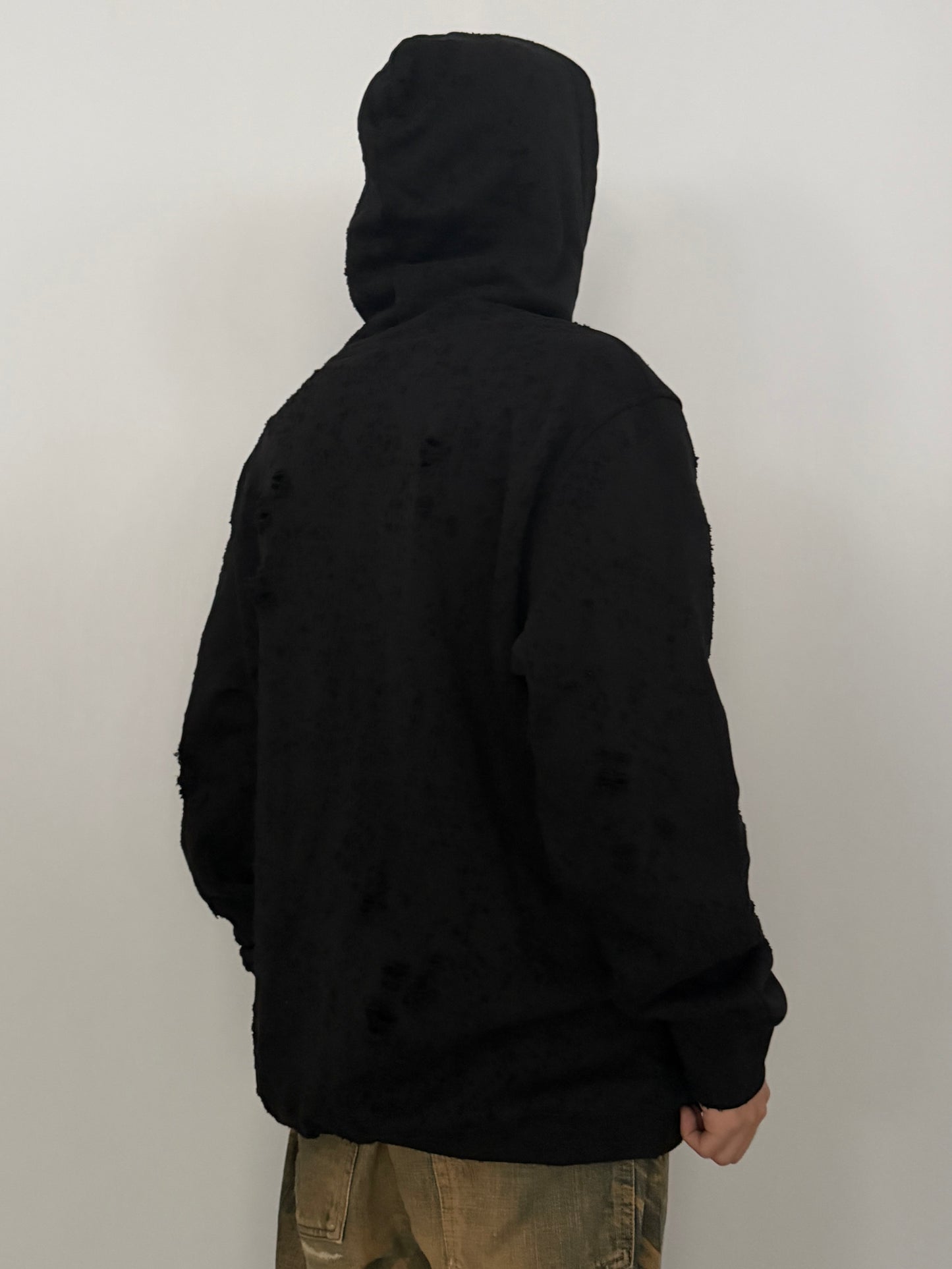 Alyx Damaged Black Hoodie Size XL