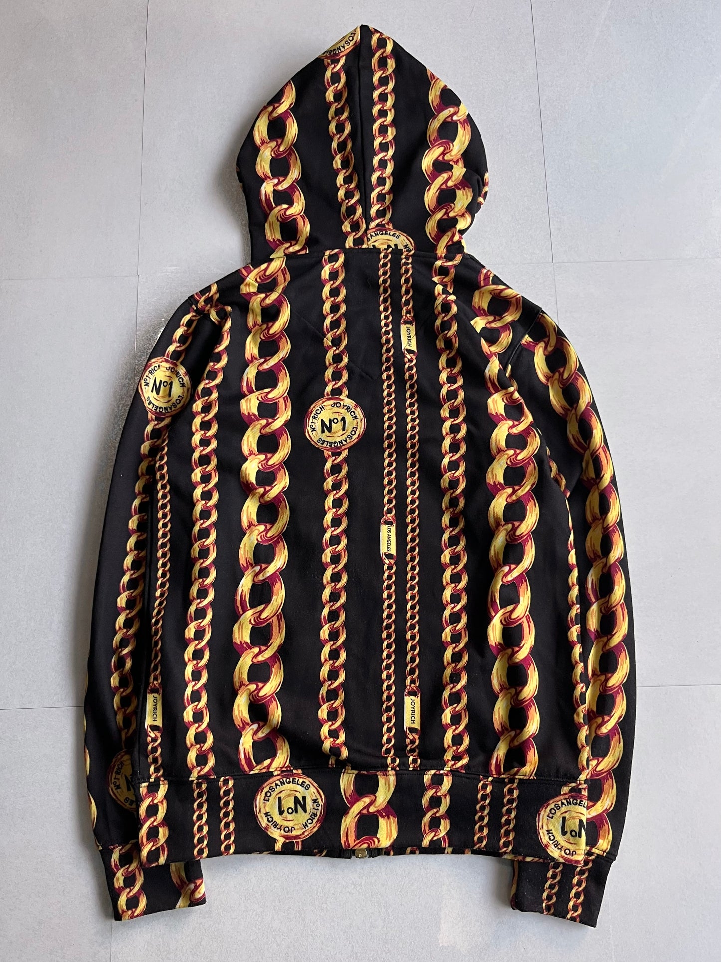 Joyrich Multi Graphic Double Zip Hoodie Polyester Size S