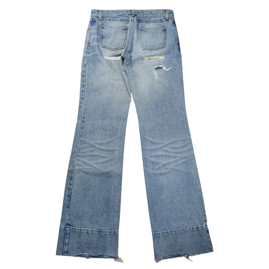 Dolce & Gabbana Distressed Blue Boots Denim Jeans Size 40