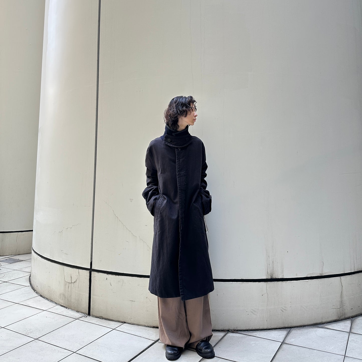sacai 22AW Black Multi-Button Bal Collar Coat Size 4
