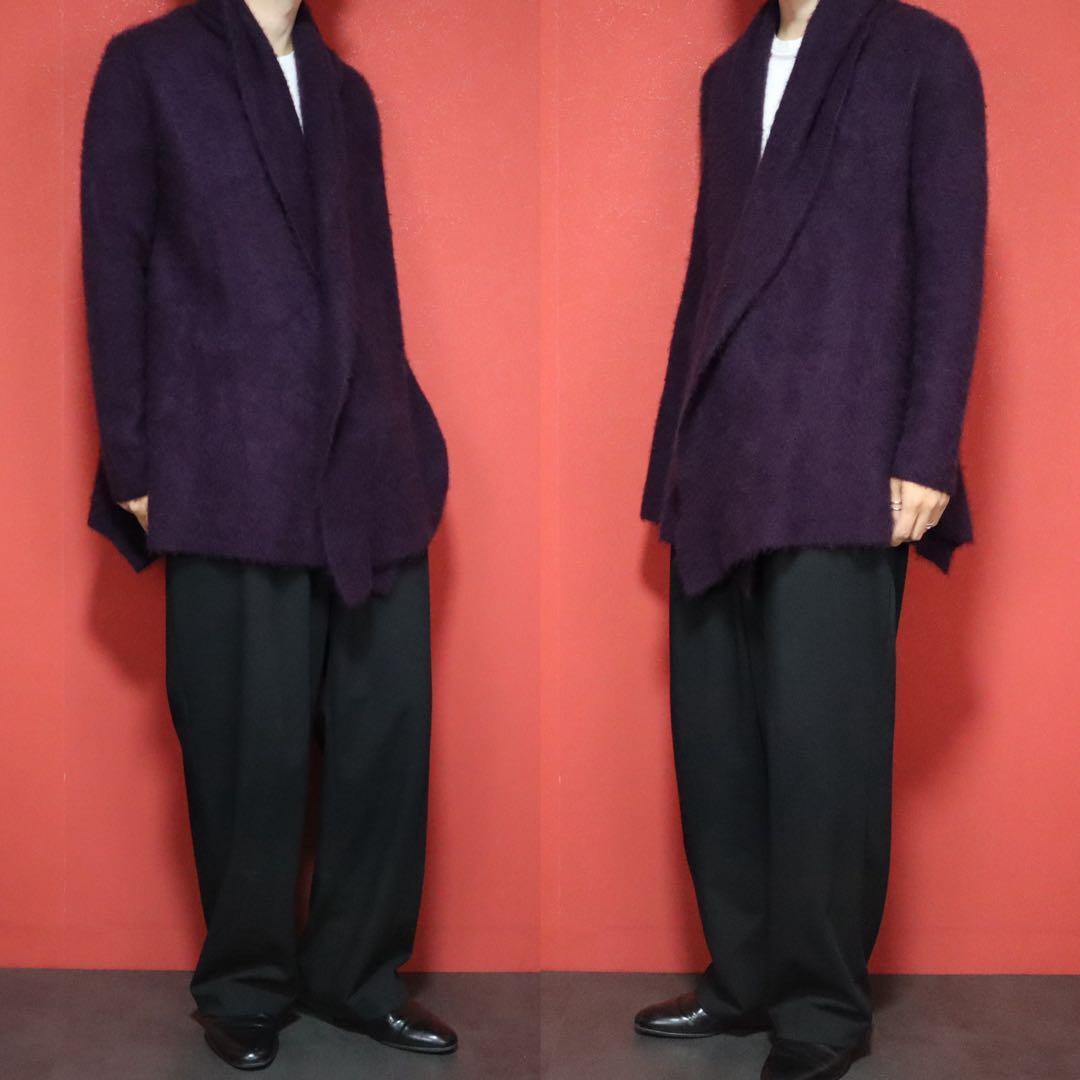 ISSEY MIYAKE 03AW Cashmere Shawl Collar Coat Purple Size 2