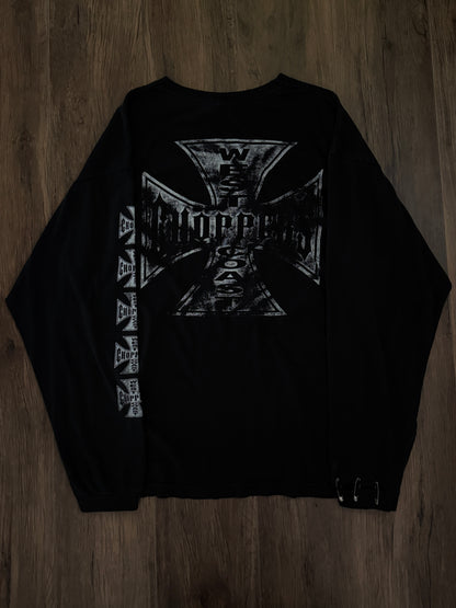 Vintage west coast choppers 90s Faded Cross Design Long Sleeve Tee