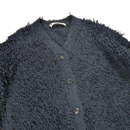 MARNI Shaggy Wool Oversized Cardigan Black Size 38