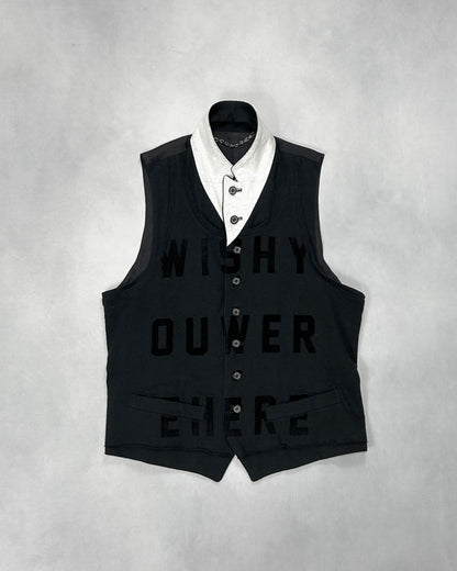 MIHARA YASUHIRO Typography Layered Vest (S/S2012) Size 46