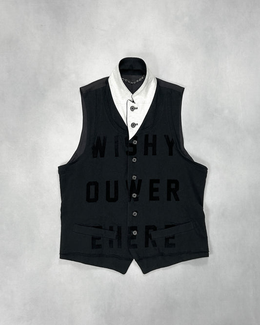 MIHARA YASUHIRO Typography Layered Vest (S/S2012) Size 46