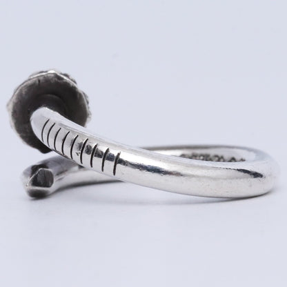 Chrome Hearts Silver Nail Cross Ball Ring Size US 7
