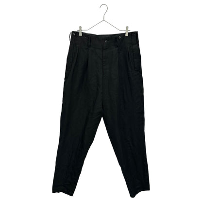 YOHJI YAMAMOTO POUR HOMME 22SS Linen Trousers Black Size 3