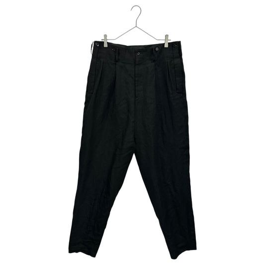 YOHJI YAMAMOTO POUR HOMME 22SS Linen Trousers Black Size 3